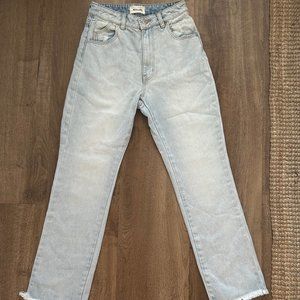 Rolla's Light Wash High Rise Straight Crop Jean - size 26